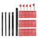 Youth - Lot de 5 supports pour outils de tournage en spirale - Pour tour de travail du bois - SCLCR06 S12M / S06K / S07K / S08K / S10K / 95° - Barre de perçage + 30 pièces CCMT060204 - Accessoire pour tour de meulage
