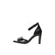 Selected Femme Damen SLFMINT Croco HIGH Heel B Sandale, Black, 37 EU
