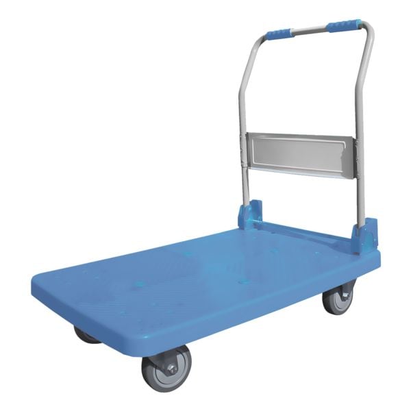 Viso Plattformwagen 150 kg Traglast mit Schiebebügel blau, 72x82.5x49 cm Image