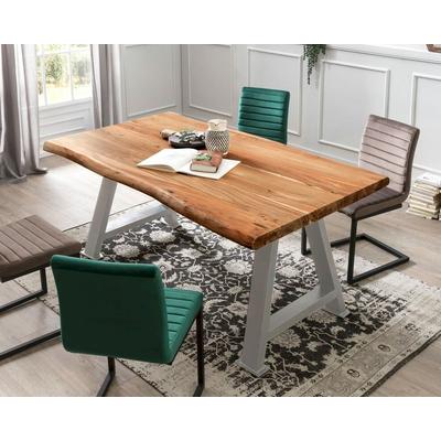 SIT Tops & Tables »Missouri« Akazie Baumkante 5,6 cm / 240x100 cm / Eisen antikbraun Image