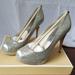 Michael Kors Shoes | Michael Kors York Platform Glitter Heels | Color: Silver | Size: 7