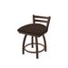 Holland Bar Stool Jackie 18" Tall Metal Vanity Stool Faux Leather/Upholstered/Leather/Metal in Brown | 31 H x 17 W x 17 D in | Wayfair 41118BZ025