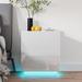 Wade Logan® Westerleigh Manufactured Nightstand w/ Bluetooth App Controlled LED Strip Lights in White | 21.7 H x 17.7 W x 15.7 D in | Wayfair