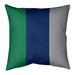 ArtVerse Vancouver Hockey Striped Pillow Polyester/Polyfill/Cotton Blend in Gray/Green/Blue | 16 H x 16 W x 3 D in | Wayfair NHS219-SLPG6CT
