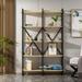 Latitude Run® Bogi 70.9" H x 47.2" W Steel Etagere Bookcase in Brown | 70.9 H x 47.2 W x 13.4 D in | Wayfair 405B5E913F454E409B9E8B44CDD3613B