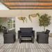 Beachcrest Home™ Tisdale Wicker/Rattan 4 - Person Seating Group w/ Cushions Wicker/Rattan in Brown | Outdoor Furniture | Wayfair