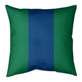 ArtVerse Vancouver Hockey Striped Pillow Polyester/Polyfill/Cotton Blend in Green/Blue | 16 H x 16 W x 3 D in | Wayfair NHS220-SLPG6CT