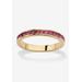 Women's Yellow Gold Plated Simulated Birthstone Eternity Ring by PalmBeach Jewelry in October (Size 5)