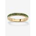 Women's Yellow Gold Plated Simulated Birthstone Eternity Ring by PalmBeach Jewelry in August (Size 6)