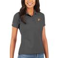 Women's Antigua Charcoal Anaheim Ducks Legacy Pique Polo