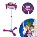 LEXIBOOK S160FZ Disney Frozen Eiskönigin, Standlichtlautsprecher für Kinder, musikalisches Spiel, verstellbare Höhe, lichteffekte, 2 Mikrofone inklusive, MP3-Stecker, Audiokabel-Stecker, lila/blau