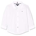 Tommy Hilfiger - Tommy Hilfiger Boys - Boy's Shirts - White Shirts Boys Formal - Stretch Regular Fit Shirt - Boy's Stretch Oxford Shirt - White - Size 16 Years