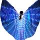 Zebery LED Wings for Adult, LED Butterfly Isis Wings LED Isis Wings Glow Light Up Belly Dance Costumes