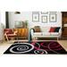Red 62 x 0.28 in Area Rug - Wrought Studio™ Adonia Abstract Black/Area Rug Polypropylene | 62 W x 0.28 D in | Wayfair