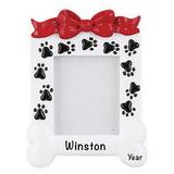 The Holiday Aisle® Dog Photo Frame Hanging Figurine Ornament in Red/White | 4.5 H x 3.5 W x 0.5 D in | Wayfair B769825474BB45A4B25874230E8986CC