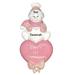 The Holiday Aisle® Baby's 1st Christmas Snowbaby Heart Hanging Figurine Ornament Plastic in Red/White | 5.5 H x 2.5 W x 0.5 D in | Wayfair