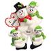The Holiday Aisle® Dad w/ 3 Children Hanging Figurine Ornament Plastic in Green/Red | 3.75 H x 3 W x 0.5 D in | Wayfair
