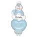 The Holiday Aisle® Baby's 1st Snowbaby on Heart Hanging Figurine Ornament Plastic in Blue/White | 5.5 H x 2.5 W x 0.5 D in | Wayfair