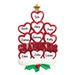 The Holiday Aisle® Grandkids Hearts Family of 10 Holiday Shaped Ornament Plastic in Brown/Green/Red | 5.5 H x 3.25 W x 0.5 D in | Wayfair