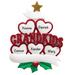 The Holiday Aisle® Family Of 5 Grandkids Hearts Holiday Shaped Ornament Plastic in Green/Red | 4 H x 3 W x 0.5 D in | Wayfair