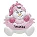 The Holiday Aisle® Baby Girl Snowbaby Hanging Figurine Ornament Plastic in Indigo/White | 3.75 H x 3.5 W x 0.5 D in | Wayfair