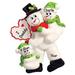 The Holiday Aisle® Dad w/ 2 Children Hanging Figurine Ornament Plastic in Green/Red | 3.75 H x 3 W x 0.5 D in | Wayfair