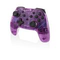 Wireless Bluetooth Pro Controller for Nintendo Switch™/Nintendo Switch™ Lite incl. movement sensors, vibration, programmable turbo rapid fire function, 20 hour battery life & 210 cm USB-C charging cable, violet/transparent & white (87270 Wireless Core...