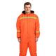 Yukirtiq Mens Padded Heavy Duty Overall Hard Wearing Quilted Mechanics Boiler Suit Warm Workwear Hooded Boilersuit Coverall with Reflective Tape, Orange, XL