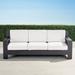 St. Kitts Sofa with Cushions in Matte Black Aluminum - Rain Resort Stripe Dove, Standard - Frontgate