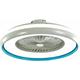 Ventilateur de plafond led 3 vitesses lumière lumière du jour lampe ventilateur télécommande bleu