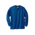 Men's Big & Tall Liberty Blues™ Easy-Care Ribbed Knit Henley by Liberty Blues in Royal Blue Marl (Size 8XL) Henley Shirt