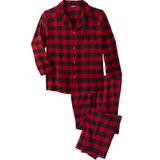 Men's Big & Tall Plaid Flannel Pajama Set by KingSize in Red Buffalo Check (Size 4XL) Pajamas