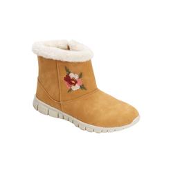 Wide Width Women's The Fable Weather Shootie by Comfortview in Camel (Size 9 W)