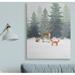 Stupell Industries Winter Season Forest Animals Fox Deer Squirrel by House Fenway - Graphic Art Print Canvas in Green/White | Wayfair