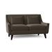 George Oliver Gros 61" Flared Arm Loveseat w/ Reversible Cushions, Leather in Brown/Red | 34 H x 61 W x 36 D in | Wayfair