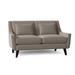 George Oliver Gros 61" Flared Arm Loveseat w/ Reversible Cushions, Leather in Brown/Red | 34 H x 61 W x 36 D in | Wayfair