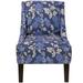 Slipper Chair - Alcott Hill® Mckamey 24Cm Wide Slipper Chair Wood/Fabric in Blue/White | 34 H x 24 W x 29 D in | Wayfair ALTH7610 47127623