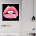 Oliver Gal Millennial Lips - Graphic Art on Canvas in Black/Pink | 20 H x 20 W x 1.5 D in | Wayfair 31183_20x20_CANV_XHD