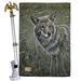 Breeze Decor Coyote Impressions Decorative 2-Sided Polyester 40 x 28 in. Flag Set in Black/Green | 40 H x 28 W x 4 D in | Wayfair