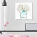 Oliver Gal Dawn Morning Bouquet Aquamarine Perfume - Graphic Art on Canvas in Blue/Gray/White | 30 H x 30 W x 1.5 D in | Wayfair