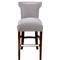 Red Barrel Studio® Akimi Counter & Bar Stool Wood/Upholstered in Brown/Gray | 45 H x 20 W x 21 D in | Wayfair B2ADFD43EF2C4544B56561E96B00A06F