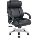 Hokku Designs Aidsa Executive Chair Upholstered, Leather in Black/Gray | 29.53 W x 32.28 D in | Wayfair AEFDBC1EDA6341F8BA8A6B676668FB09