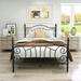 Charlton Home® Anisa Bed Frame w/ Under Bed Storage, Bed frame, Platform Bed Metal in Black | 43 H x 56 W x 83 D in | Wayfair