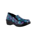 Extra Wide Width Women's Leeza Slip-On by Easy Street in Purple Blue Batik (Size 9 WW)