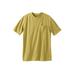 Men's Big & Tall Shrink-Less™ Lightweight Longer-Length Crewneck Pocket T-Shirt by KingSize in Heather Mustard (Size 7XL)