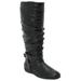 Extra Wide Width Women's The Arya Wide Calf Boot by Comfortview in Black (Size 8 1/2 WW)