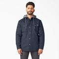 Dickies Men's Water Repellent Duck Hooded Shirt Jacket - Dark Navy Size XL (TJ213)