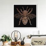 Art Remedy Insects Royal Bumble Bee - Graphic Art Print on Canvas in Black/Orange | 16.5 H x 16.5 W x 1.5 D in | Wayfair 14975_16x16_CANV_WFL