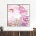 Rosdorf Park Floral & Botanical Rose Garden - Graphic Art Print on Canvas in Pink | 16 H x 16 W x 1.5 D in | Wayfair