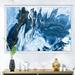 The Twillery Co.® Raoul White, Gray, & White Hand Painted Marble Acrylic III - Painting Print on Canvas Metal in Blue/White/Yellow | Wayfair